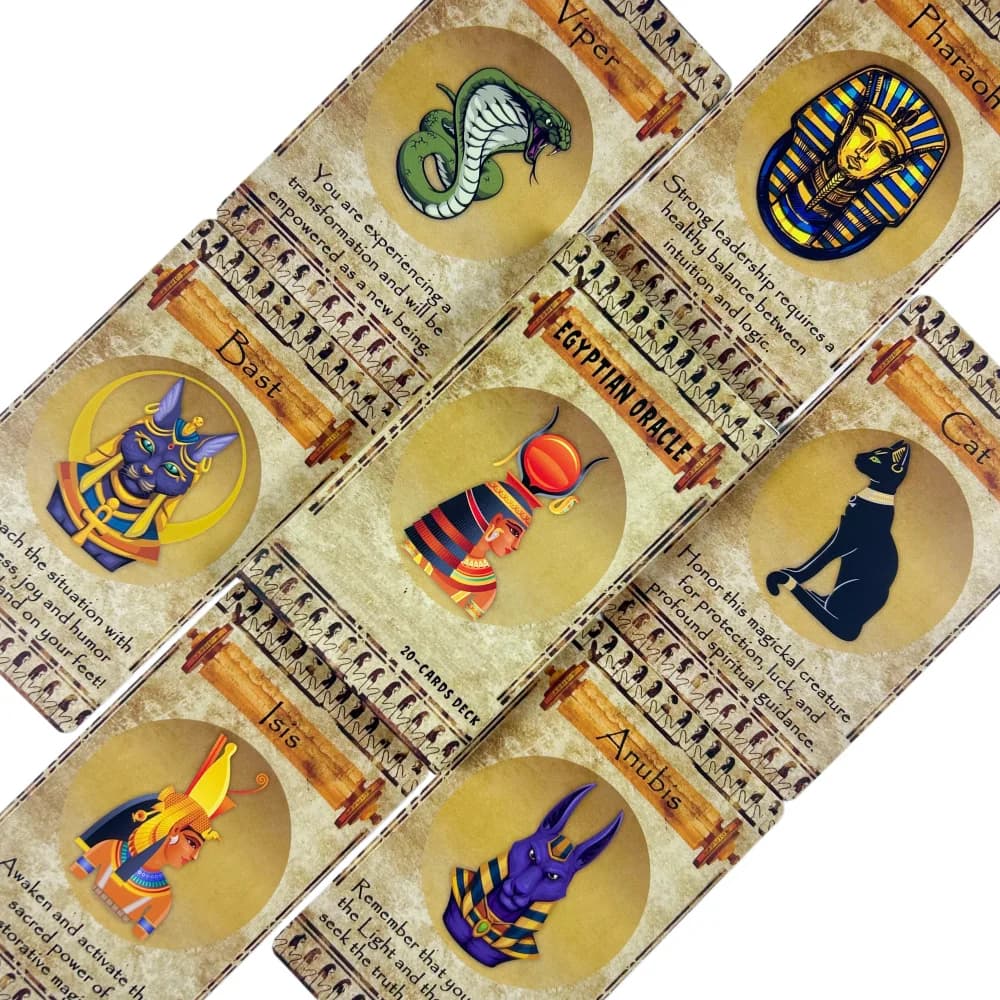 Egyptian Oracle Cards A 20 Oracle English Visions Divination Tarot Edition Deck Board Playing Game Cards