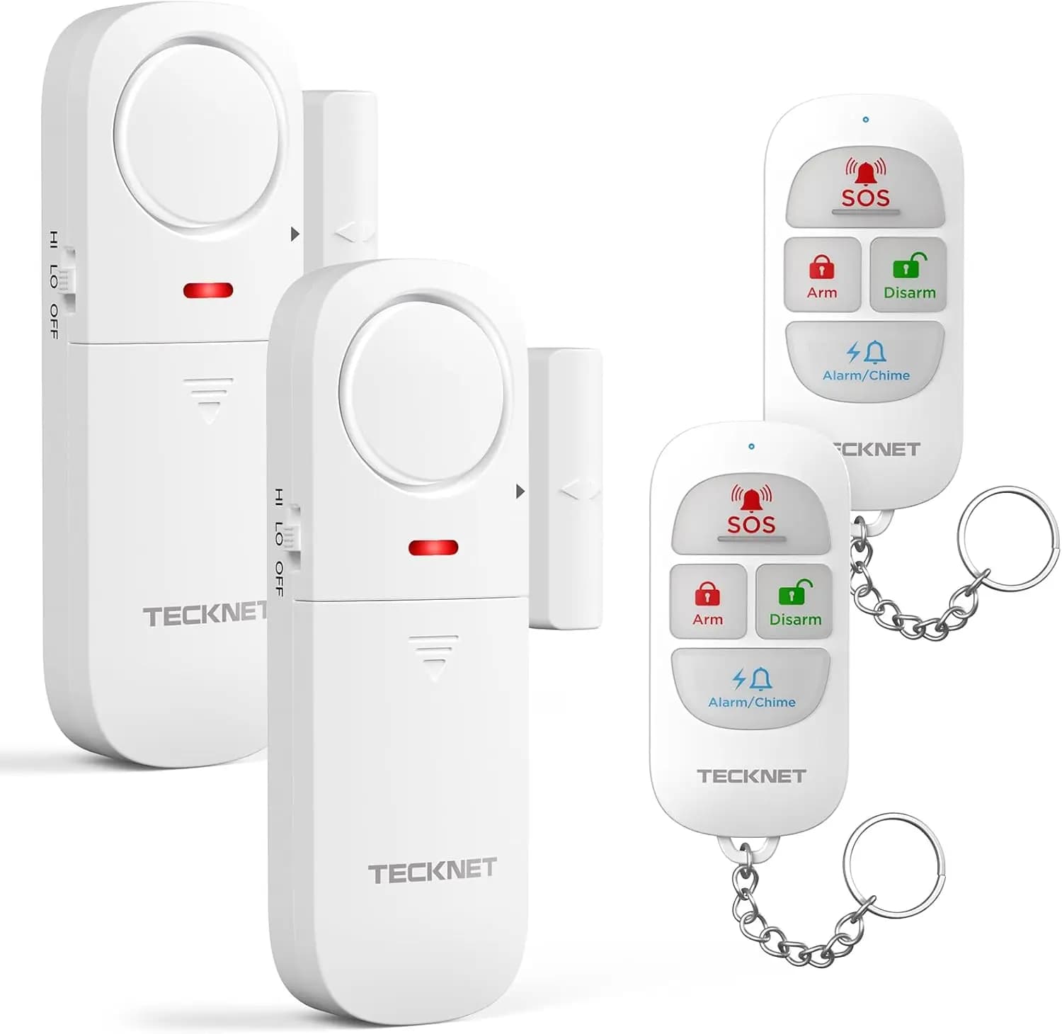 Allarme Wireless per Porte e Finestre con Telecomando, Volume Regolabile, Sicurezza e Campanello 2-in-1 per la Sicurezza Domestica
