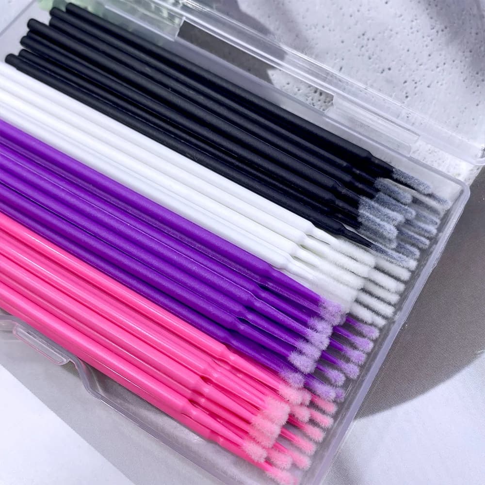 100 pcs Micro Brushes for Removing Eyelashes, Microbrush Applications for Mascara, Extension Tools Eyelashes, Makeup Brushes