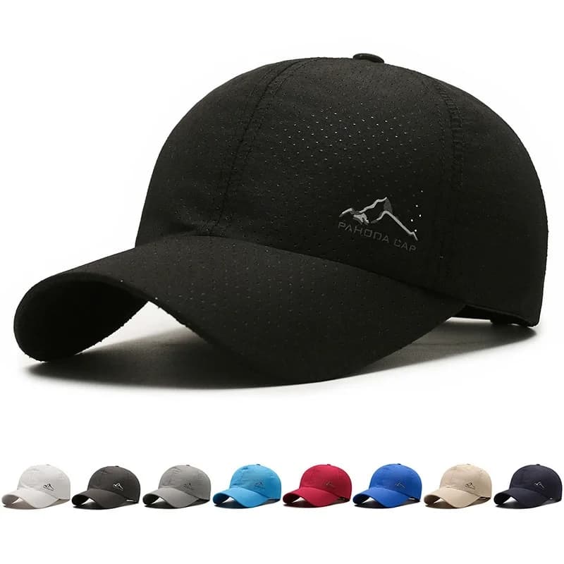 Berretto da baseball da donna per uomo ad asciugatura rapida in rete traspirante estiva Sport all'aria aperta Viaggi Pesca Arrampicata Ciclismo Cappello da corsa