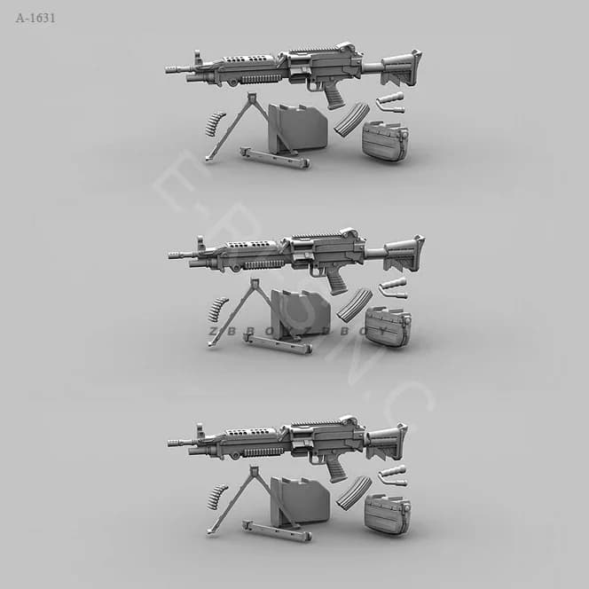 1/35 kit modello in resina figura incolore e autoassemblata 2 pistole + riviste A-1631