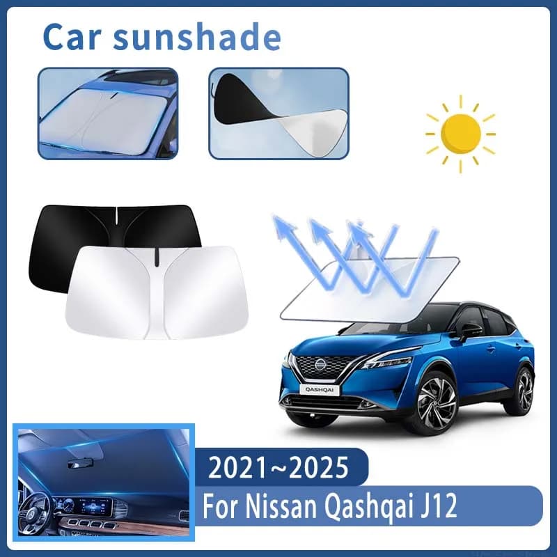 Auto Visiera Parasole Per Nissan Qashqai J12 2021 ~ 2025 2022 2023 2024 Parabrezza Anteriore Parasole Isolamento Termico Estate Accessori Auto
