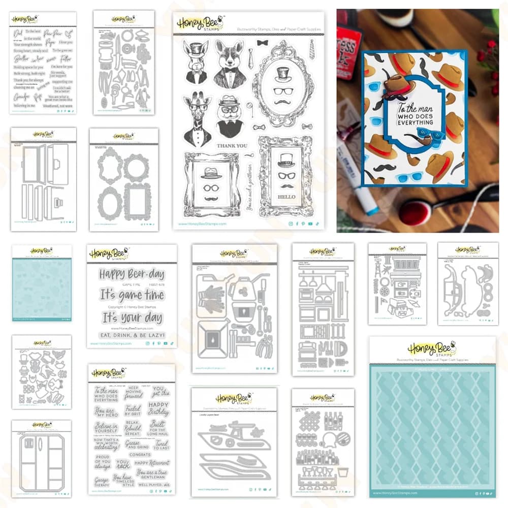 Nuovi 2026 Honey Cuts Dies Stencils A2 Cover Plate Display Box Tackle Add on Boat Car Forged Lines DIY Scrapbook Wishes Stamps Die