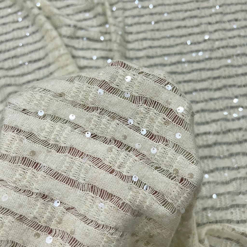 Tessuto Ricamato con Paillettes 3D Verticale per Abiti da Sposa, Tessuto Ricamato con Paillettes Fai-da-Te per Abbigliamento e Artigianato