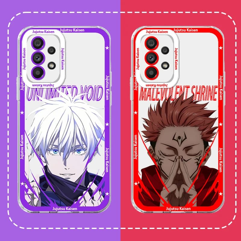 Cover per Samsung Galaxy A56 A36 A26 A16 A06 A55 A35 A25 A15 A05 A05S A54 A34 A24 A14 A13 A23 A33 A53 con Gojo Satoru Sukuna