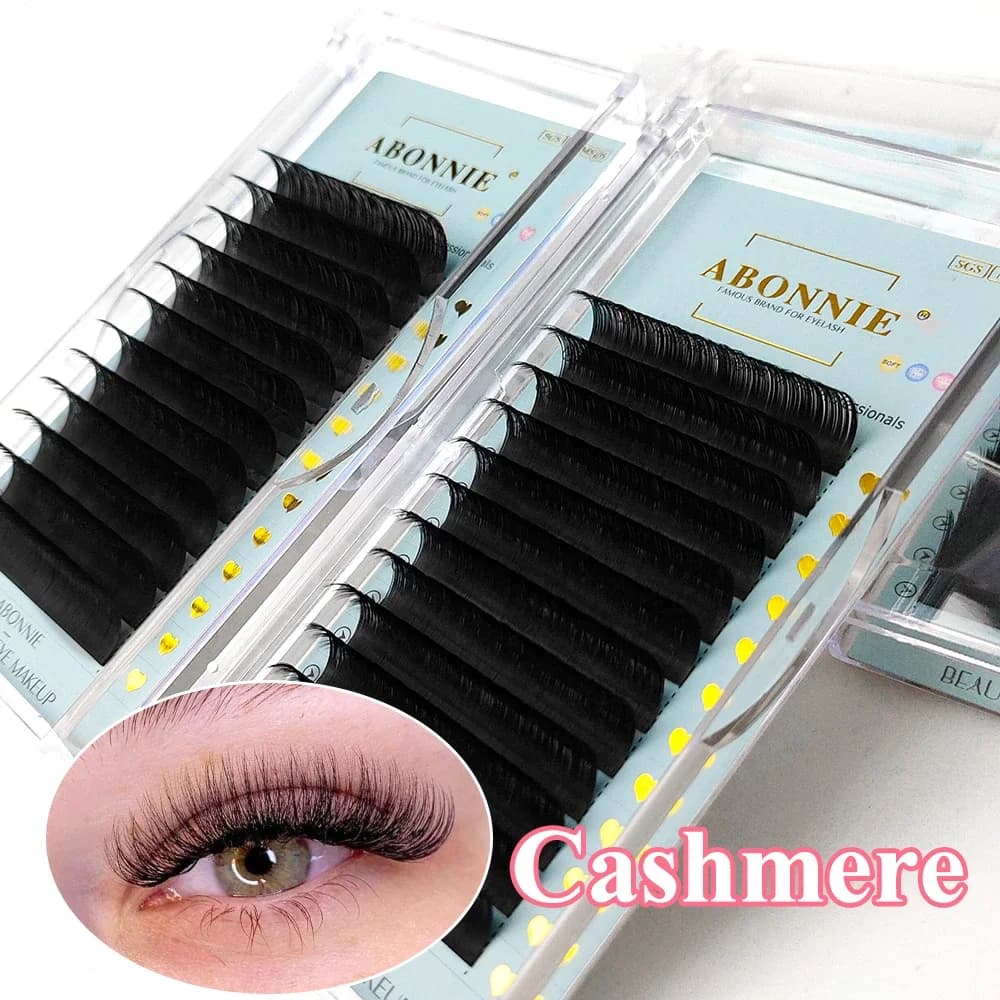 Abonnie Cashmere Estensioni ciglia individuali classiche Ciglia nere ultra opache Ciglia soffici Tutte le dimensioni Cilios