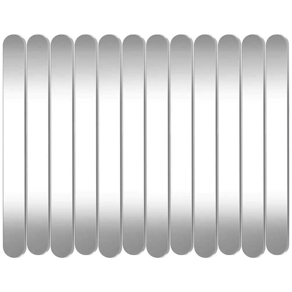 12 Pezzi Bracciali in Acciaio Inossidabile Lucidati a Specchio, Strisce Aperte per Creazione Gioielli Fai-da-Te, Antiruggine, Forniture per Artigianato