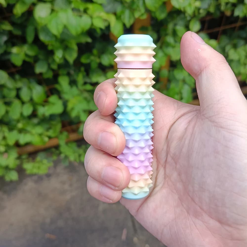 EDC Fidget Spinner Tingling Giocattolo sensoriale con punta delle dita Giocattolo antistress per adulti Materiale di stampa 3D Spinner color arcobaleno