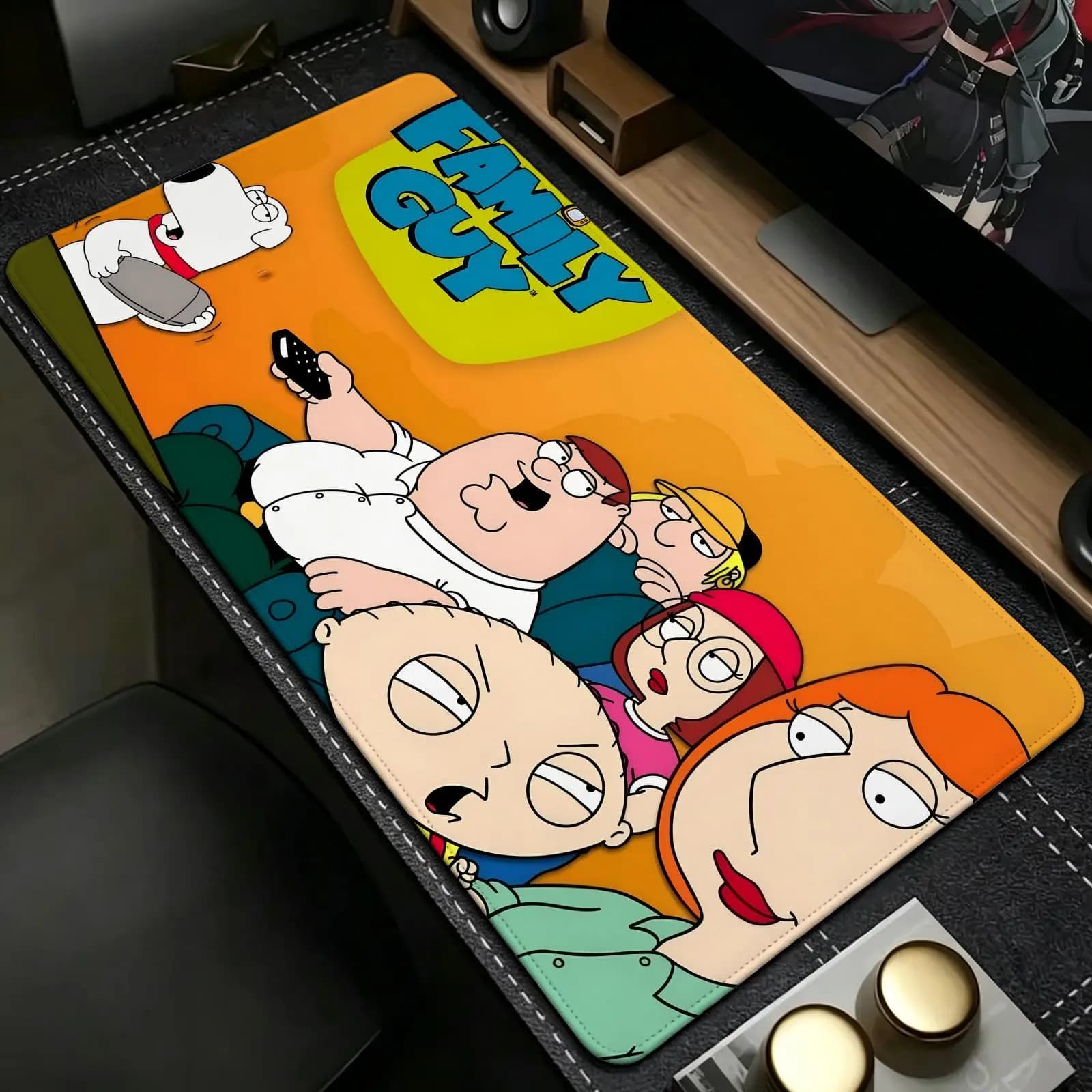 Mouse Pad Esports gaming mouse pad, stitched edge computer desk mat,anime style desktop mouse mat Family Guy
