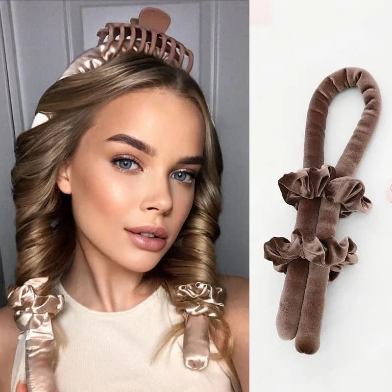 Hair Accessories Bigodino Heat-free curls Beauty curls Set of 3 pieces Velvet curling iron Flexible rods Magic tools for hairdressers