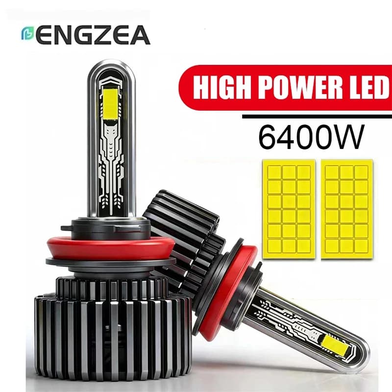 ENGZEA Faro Auto H7 LED Canbus H4 H11 H1 HB3 9005 HB4 H8 HIR2 9012 7600000LM 6400W Lampadina LED Moto 6000K 12V 24V