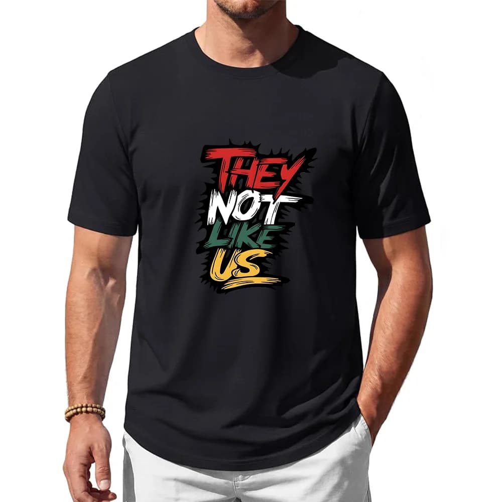 Men's Fun Rabbit Print, Comfortable, Round-Neck Printed T-Shirt—Simple, Everyday, and Versatile; the Perfect Gift for Him