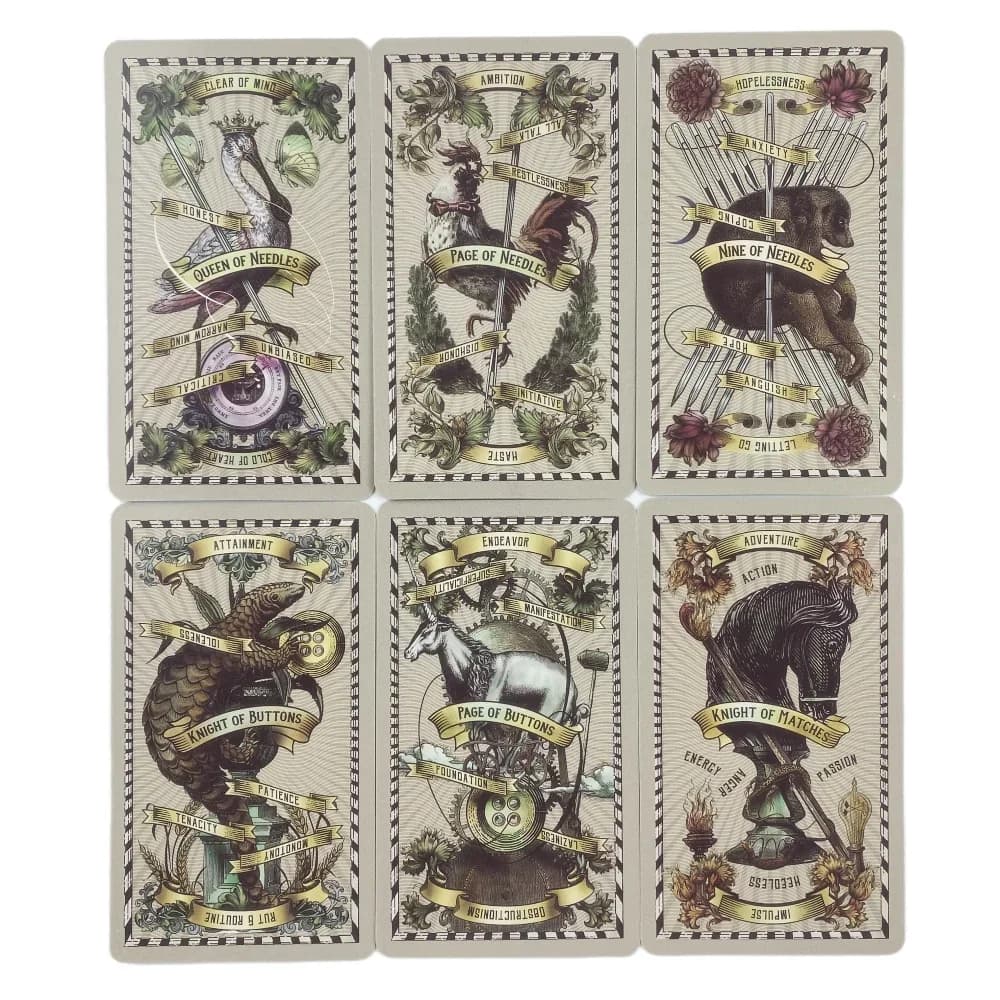 Carte dei Tarocchi da 5 Centesimi, Mazzo da 82 Carte, Edizione Oracolo in Inglese, Visioni Divinatorie, Gioco da Tavolo per il Passato, il Presente e il Futuro