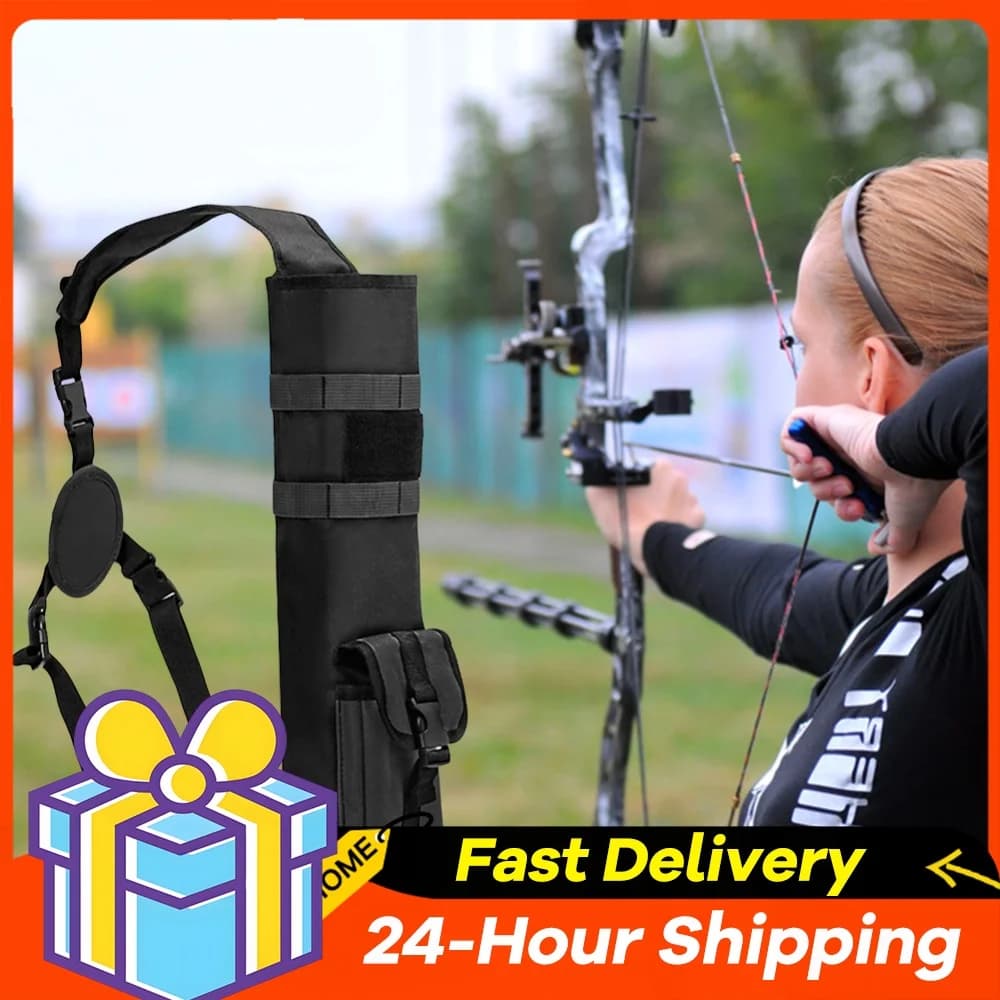 Archery Quiver with Molle System Pocket Hip Arrows Bag Multi-Function Lightweight Arrow Holder for Target Hunting