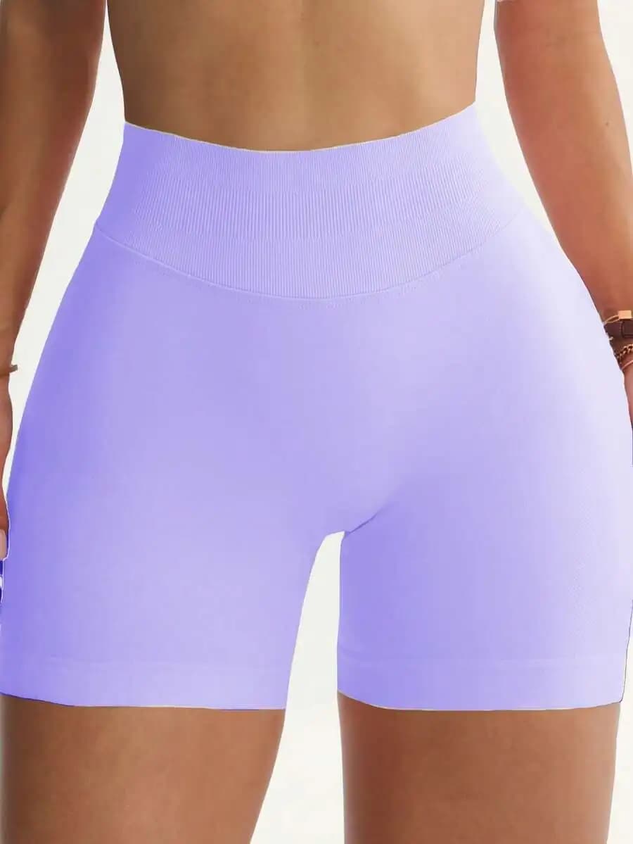 Pantaloncini da yoga a vita alta ad asciugatura rapida da donna, pantaloncini da corsa fitness che modellano il sedere
