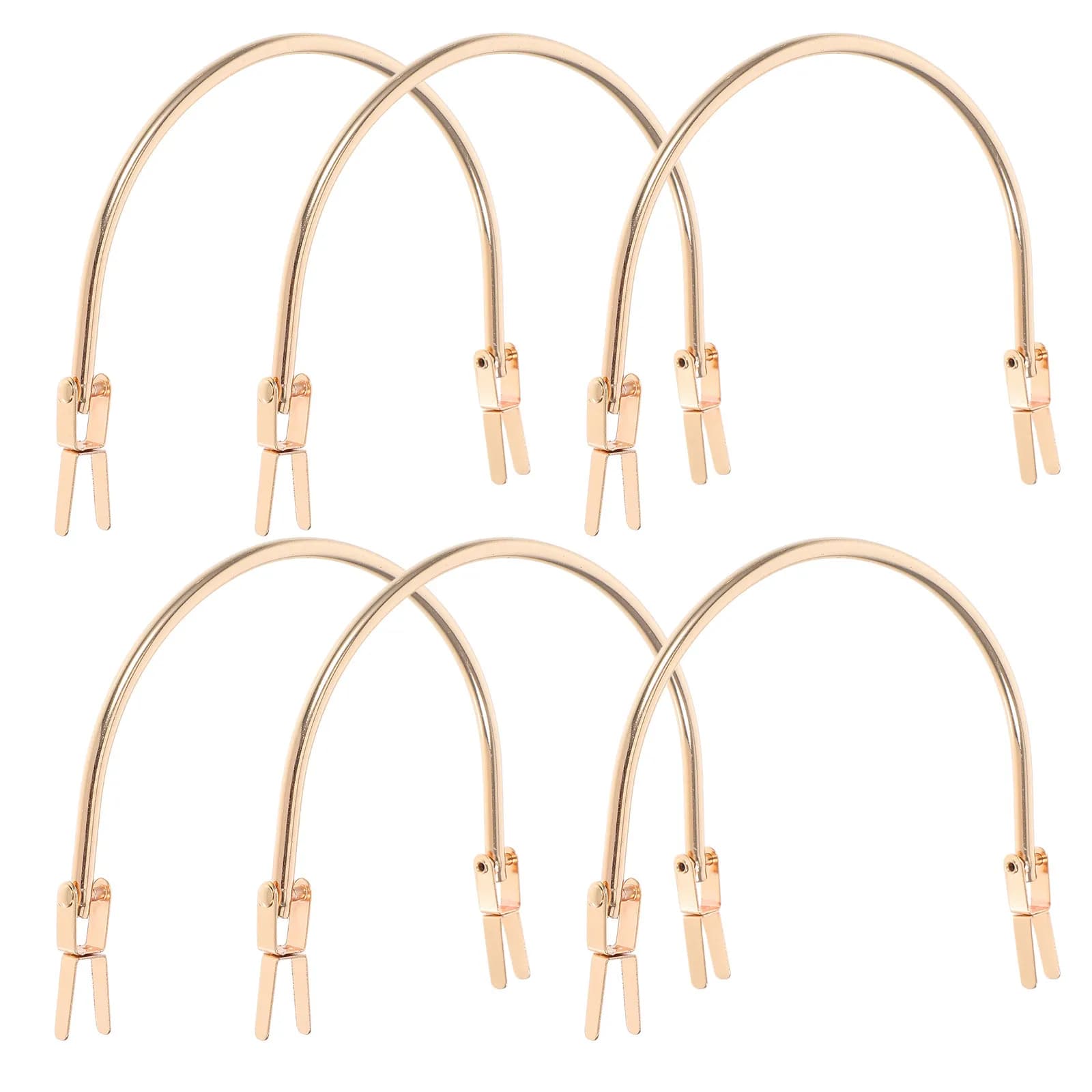 6Pcs Embossed Bag Handles Metal Carry Handles for Packaging Boxes Favor Bags Shopping Bags Luggage Cases Sturdy Grip Reliable