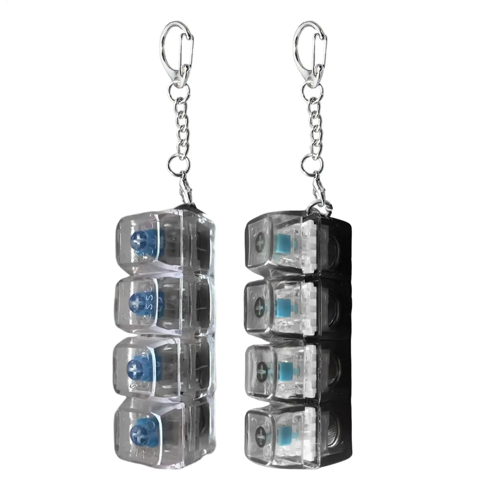 Fidget Toys LED Keyboard Keychain Crystal Clicker Sensory Toy per Alleviare lo Stress, Gadget Fidget per Adulti e Bambini