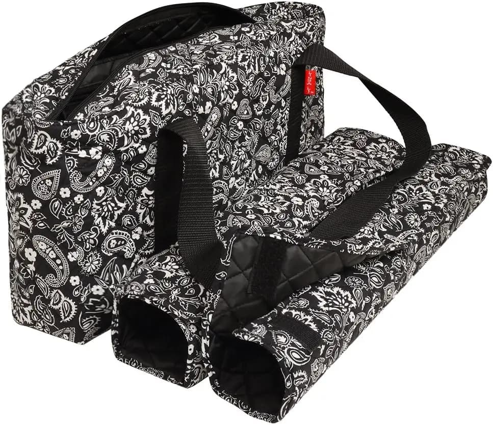NUOVO! - Borsa Mahjong vuota - Borsa morbida nera Paisley