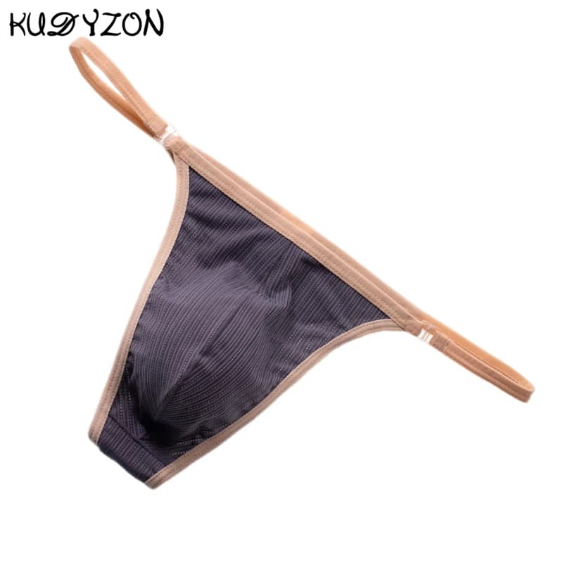 Uomini Quick Dry perizoma G Strings intimo uomo Sexy Bikini T-back mutandine Tanga Hombre Slip U Pouch Mens Button Lingerie perizoma