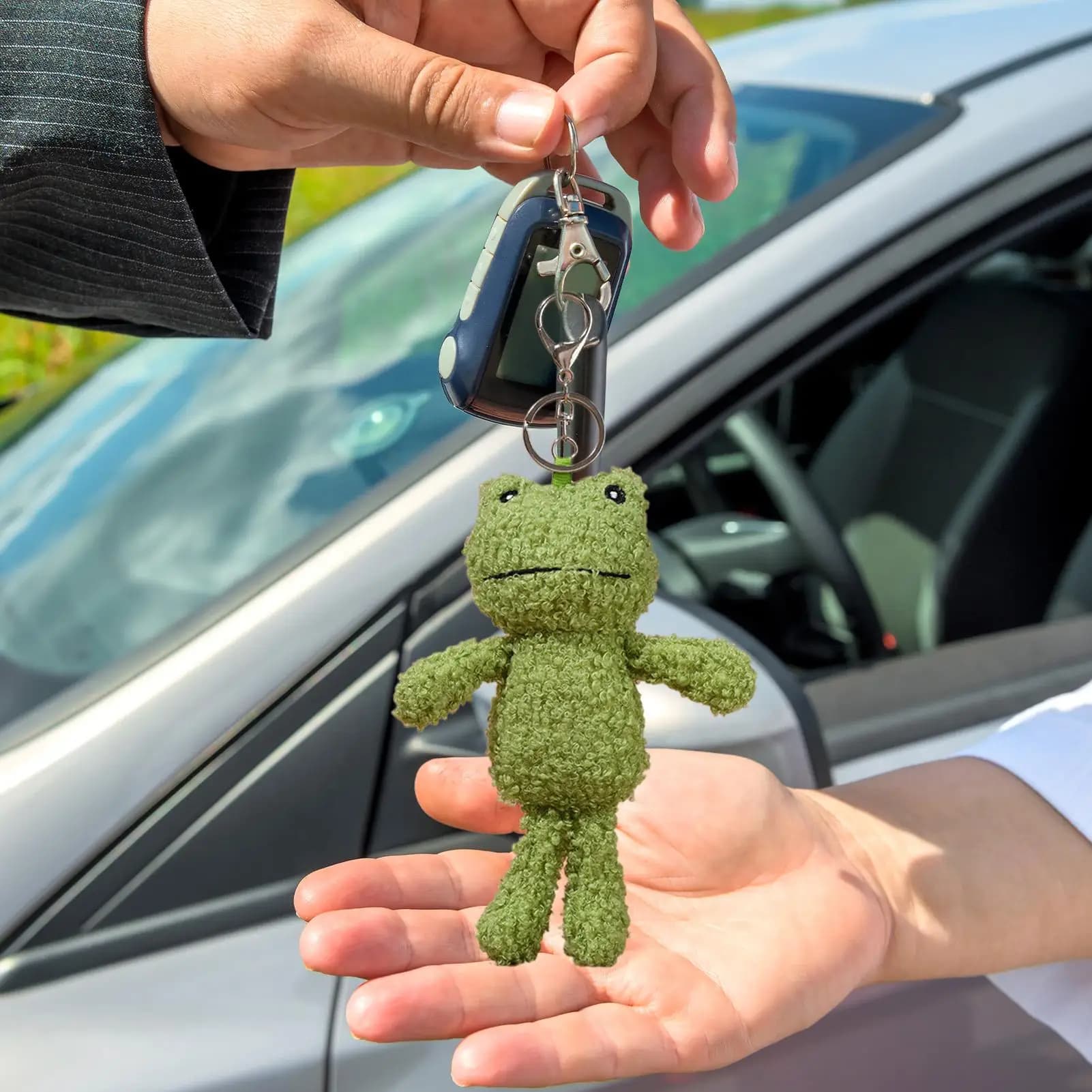 Peluche rana portachiavi borsa collezione di ciondoli peluche farcito ciondolo per bambini uomini donne compleanno telefono zaini studenti capodanno