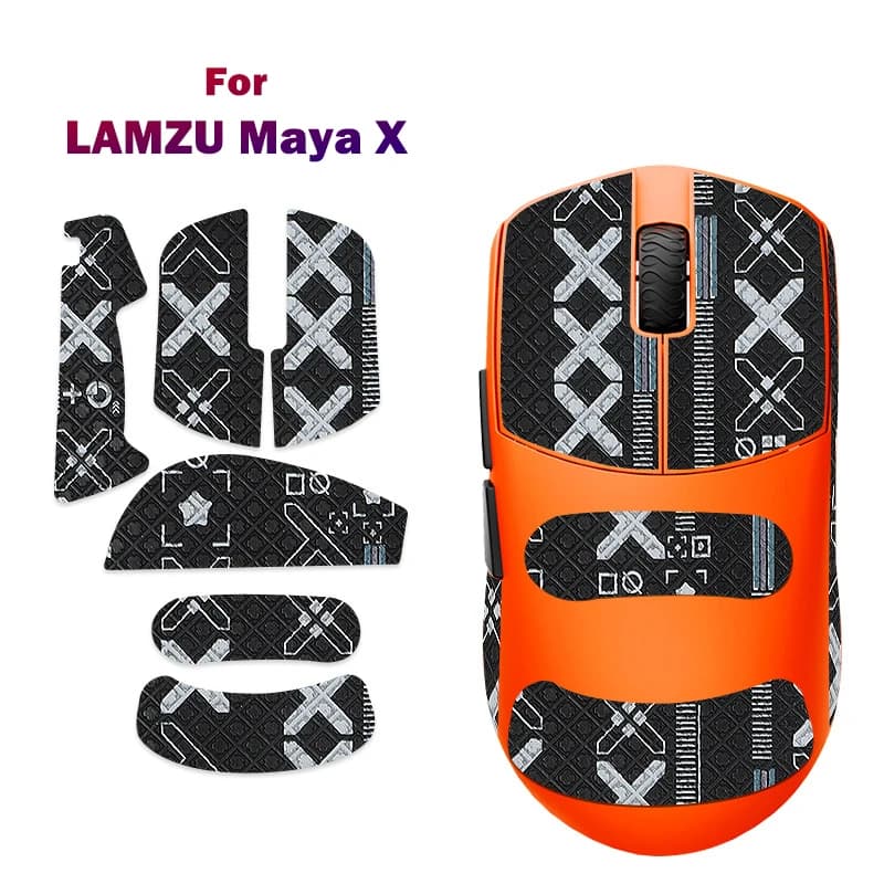 Mouse da gioco LAMZU Maya X con nastro antiscivolo resistente al sudore per giocatori di e-sport.