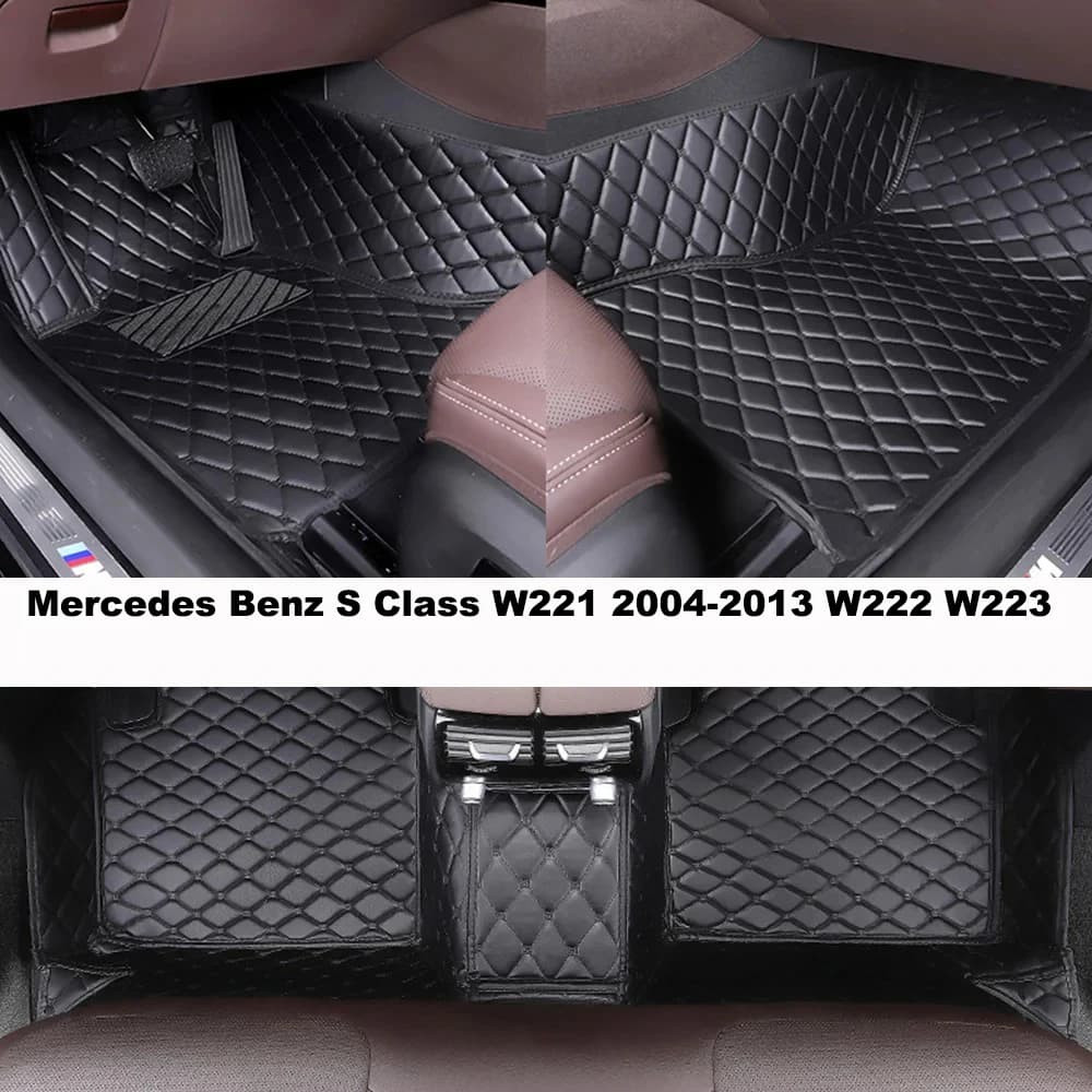 Tappetini per auto personalizzati a copertura totale da 3 pezzi per Mercedes Benz Classe S W221 2004-2013 W222 W223 Accessori auto