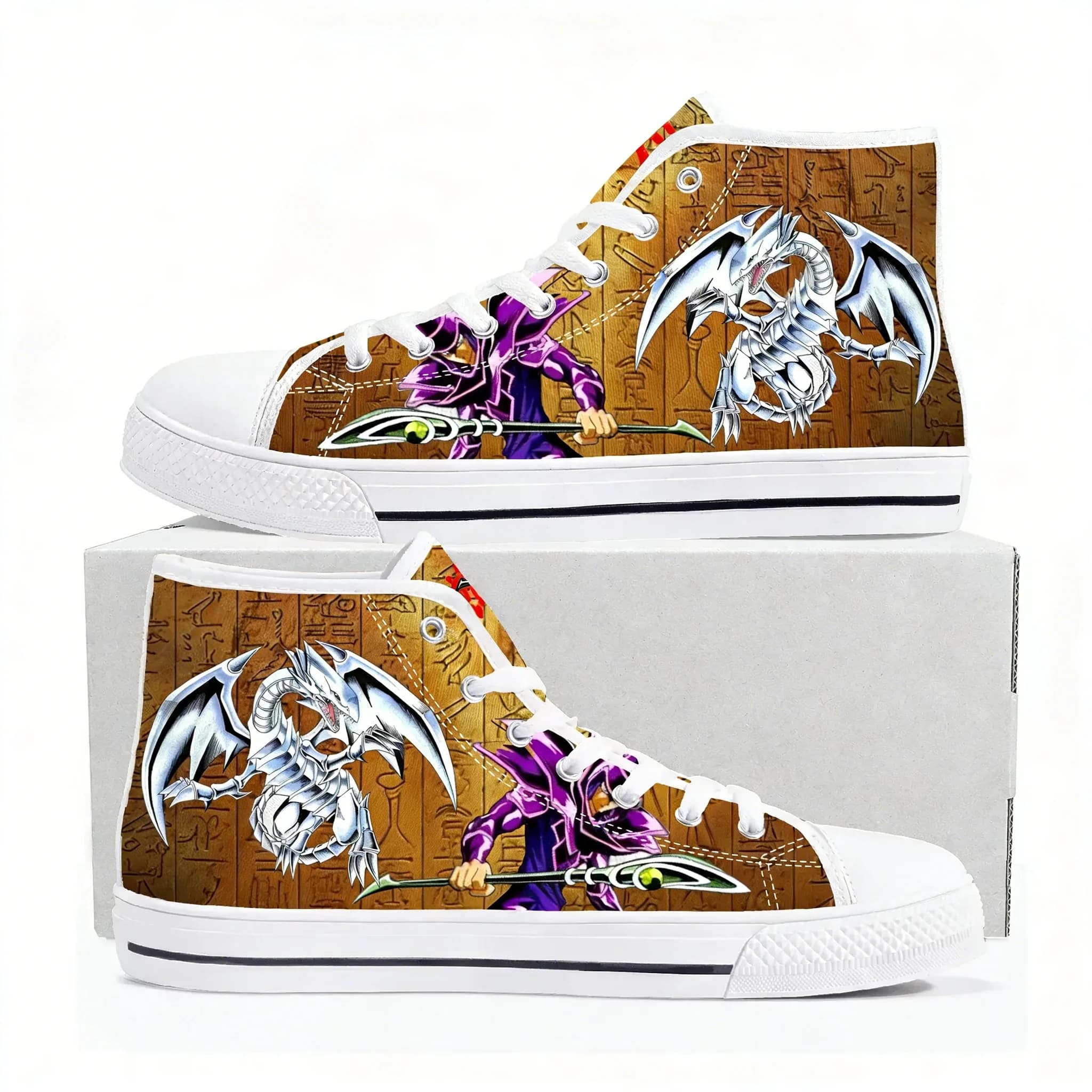 Yu Gi Oh Anime High Top High Quality Sneakers Mens Womens Teenager Canvas Sneaker Ghana Hiking Casual Shoes Custom Shoes