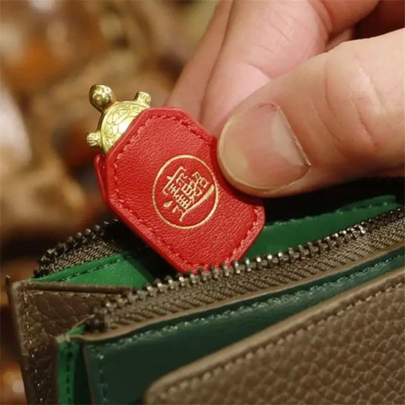 NEW! Fengshui Lucky Turtle Wallet Charm Money-biting Turtle Ornaments Decor For Longevity Protection & Financial Stability