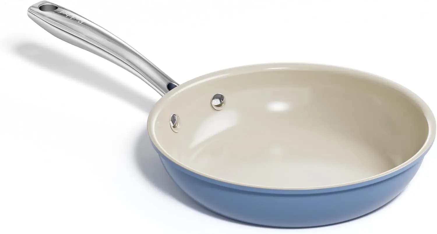 8 Induction and Furnace Ceramic Sticker, Compatible with Induction and Oven, with Insulating Handle, PTFE/PFOA