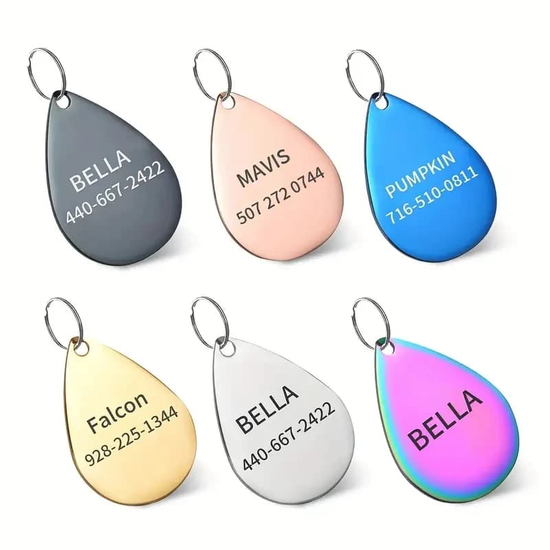 Accessori per etichette identificative per cani ciondolo per incisione gratuita per imbracatura per collare di cane per gatti guinzaglio per gattini personalizzato prodotti per animali domestici