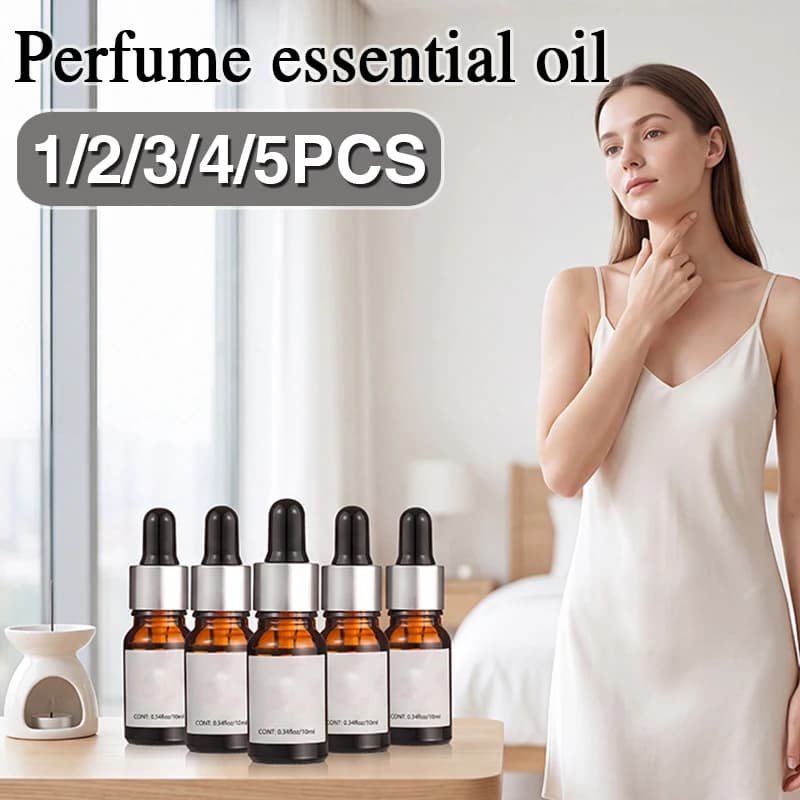 1/2/3/4/5PCS Perfume Essential Oil, Men'S And Women'S Perfume, Lasting Fragrance, Family Fragrance Essential Oil, Niche High-Grade Fragrance, Dating And Commuting Joker, Body Fragrance Essential Oil, Gift For Personal Use, 10Ml Portable Fragrance.