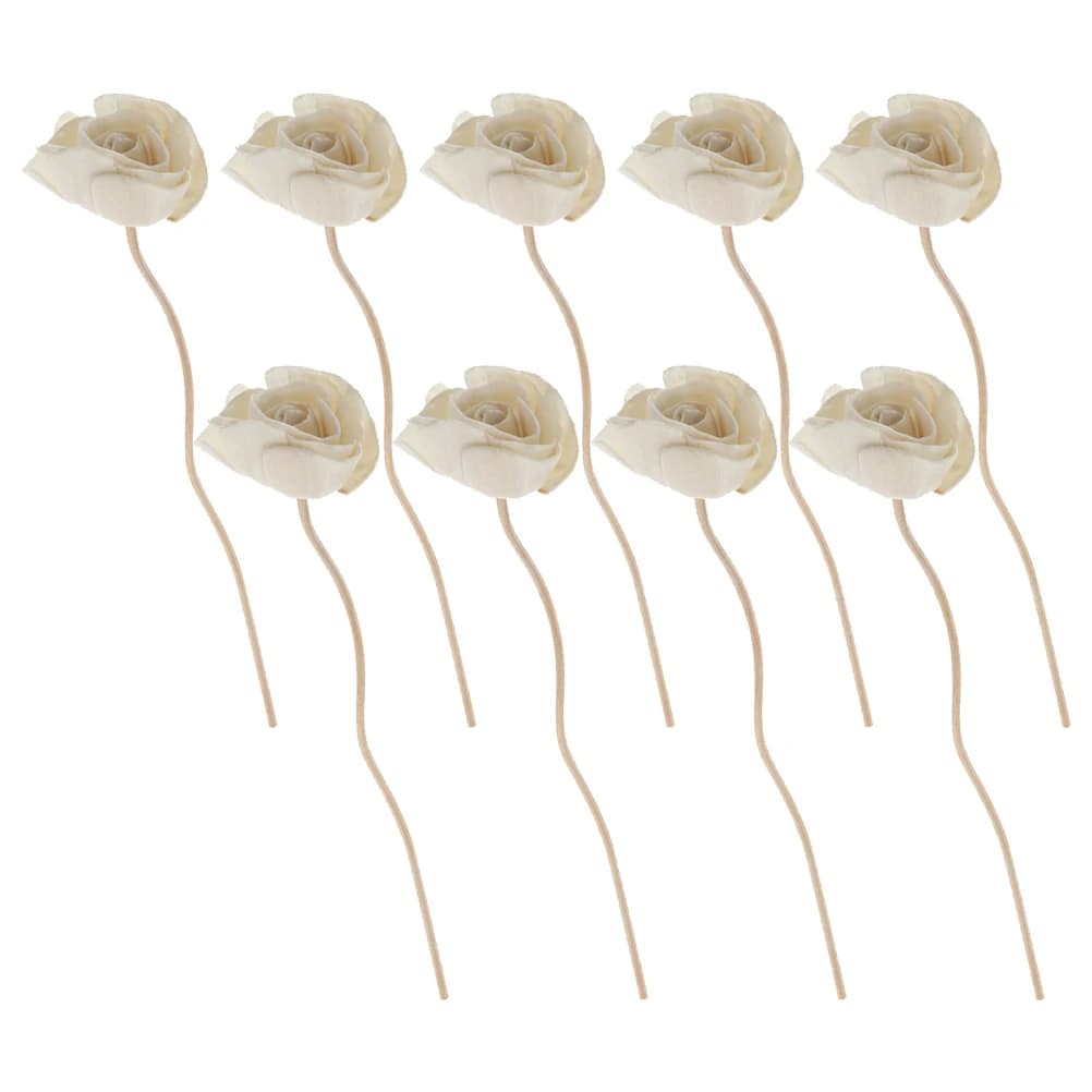 Set di 9 Diffusori di Aromi Senza Fiamma in Rattan, Bastoncini Profumati con Fiori Secchi, Decorazione per Casa, Auto e Stanze