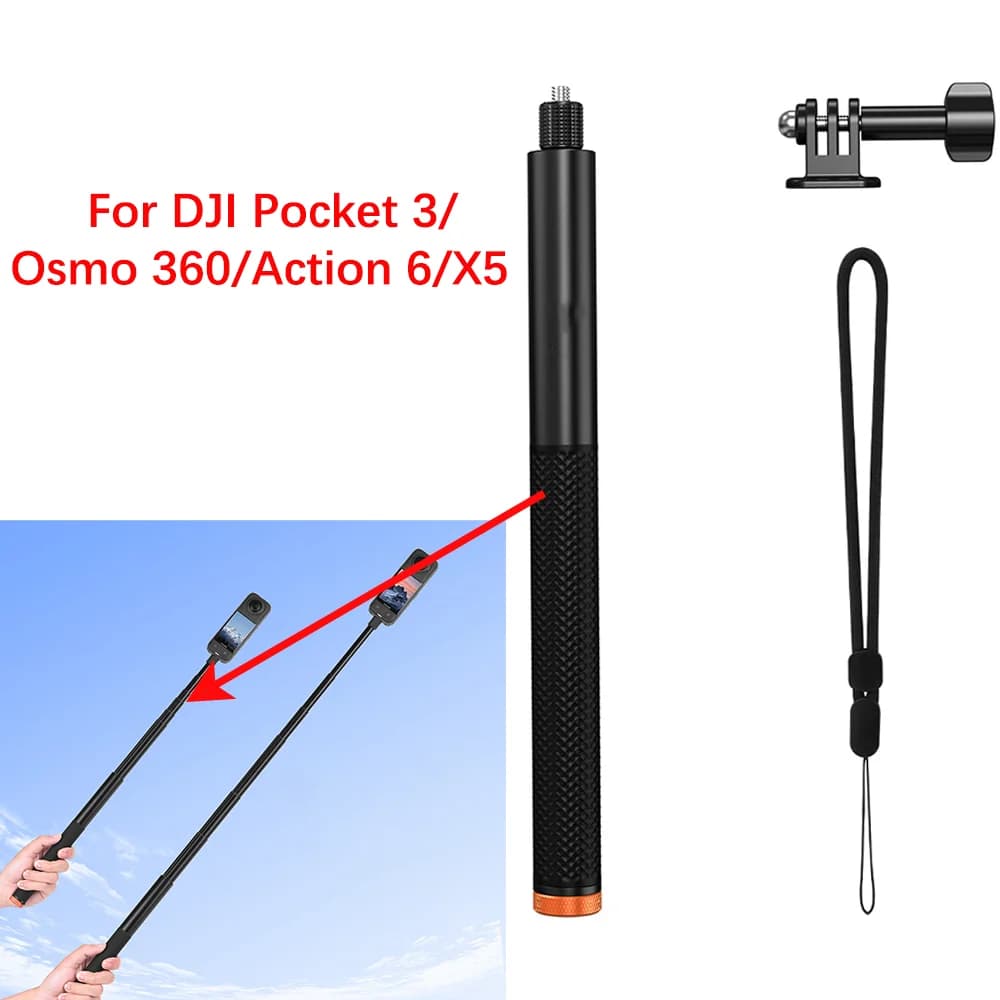 Asta di Prolunga e Accessori per Montaggio per DJI Pocket 3/Osmo 360/Action 6/X5
