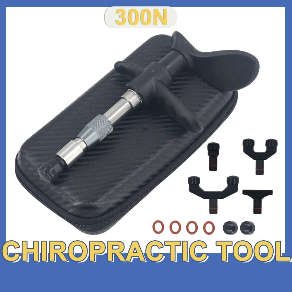 Chiropractic adjustment tool Therapy Correction of the spine Manual gun 4 heads Massage for adjustment of the spine 300N