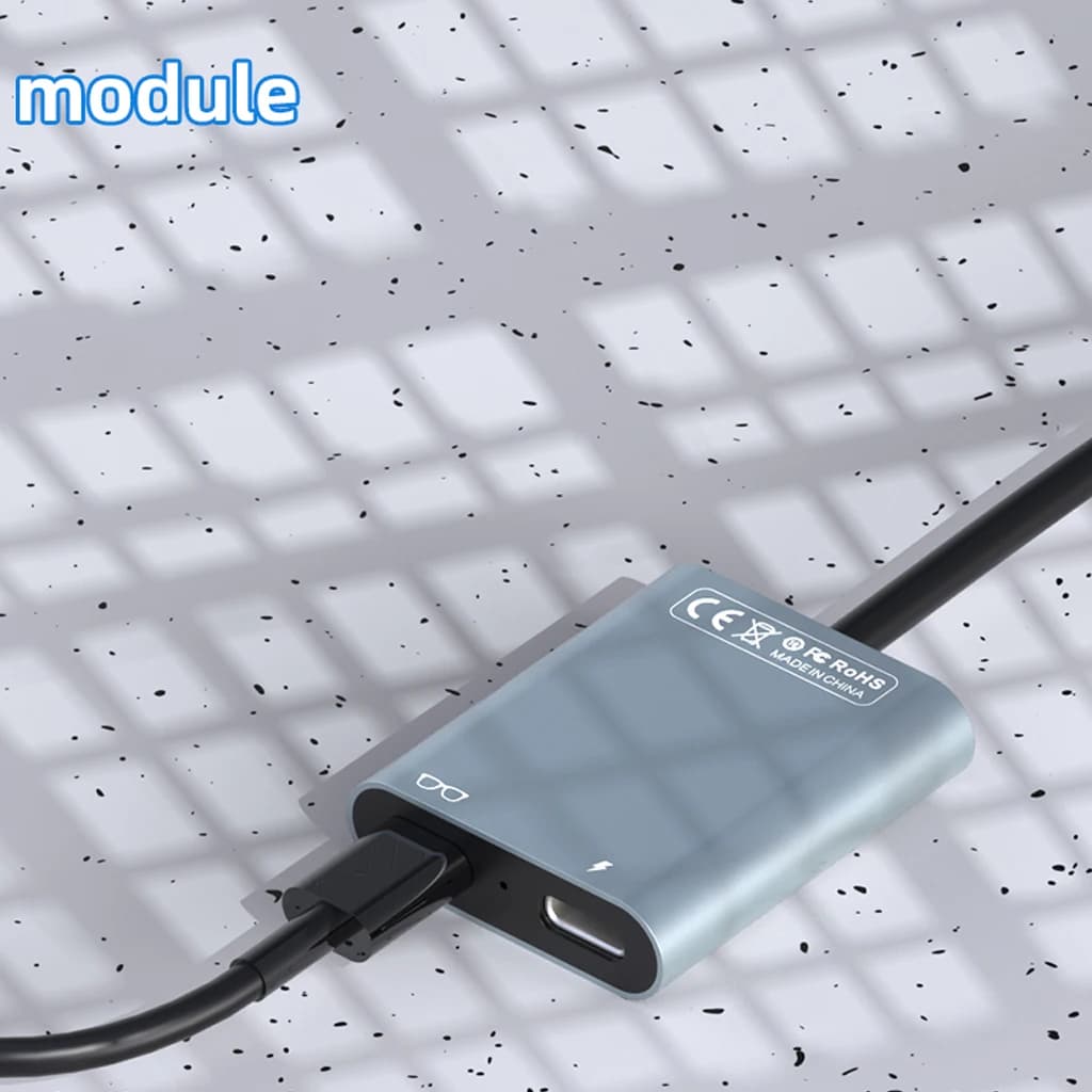AR Glasses Docking Station HUB per telefono Tablet Laptop PC ricarica trasmissione dati 2 in 1 adattatore di tipo C per trasmissione in diretta PD100W