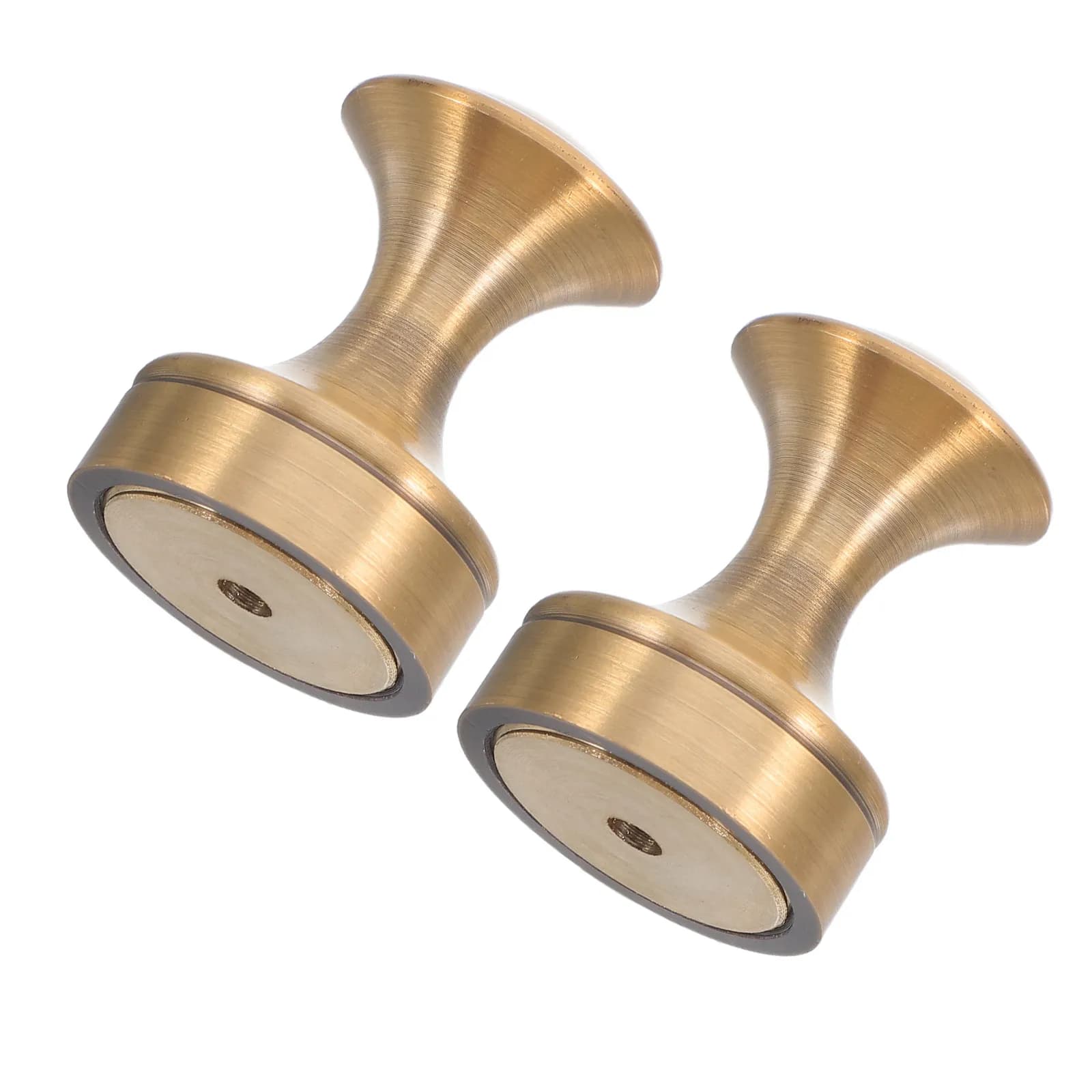 2Pcs Brass Round Coat Hooks Wall Mount Small Hooks for Bathroom Kitchen Entryway Clothes Towel Hanging Organizers