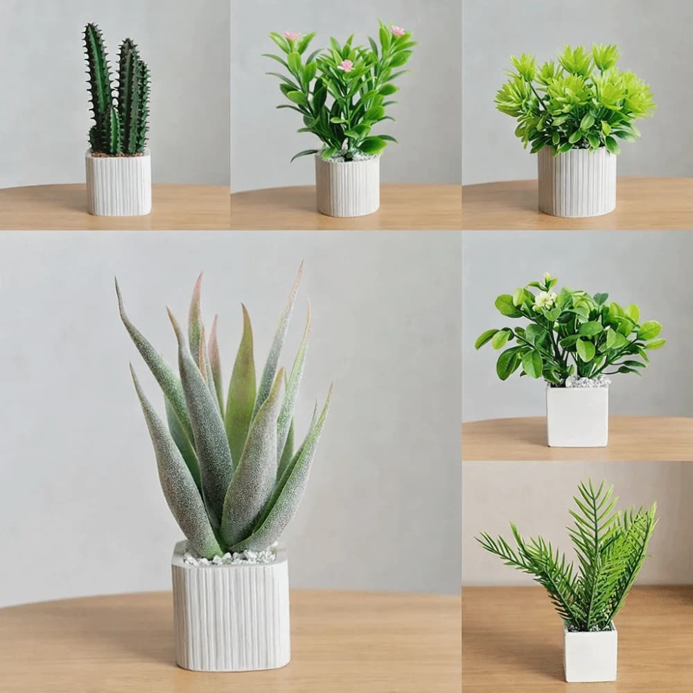 Pianta in Vaso in Scala 1:6 per Casa delle Bambole, Decorazione Verde per la Casa, Miniatura di Bonsai con Foglie Verdi, Realistico Vaso di Fiori Mini per Giardino