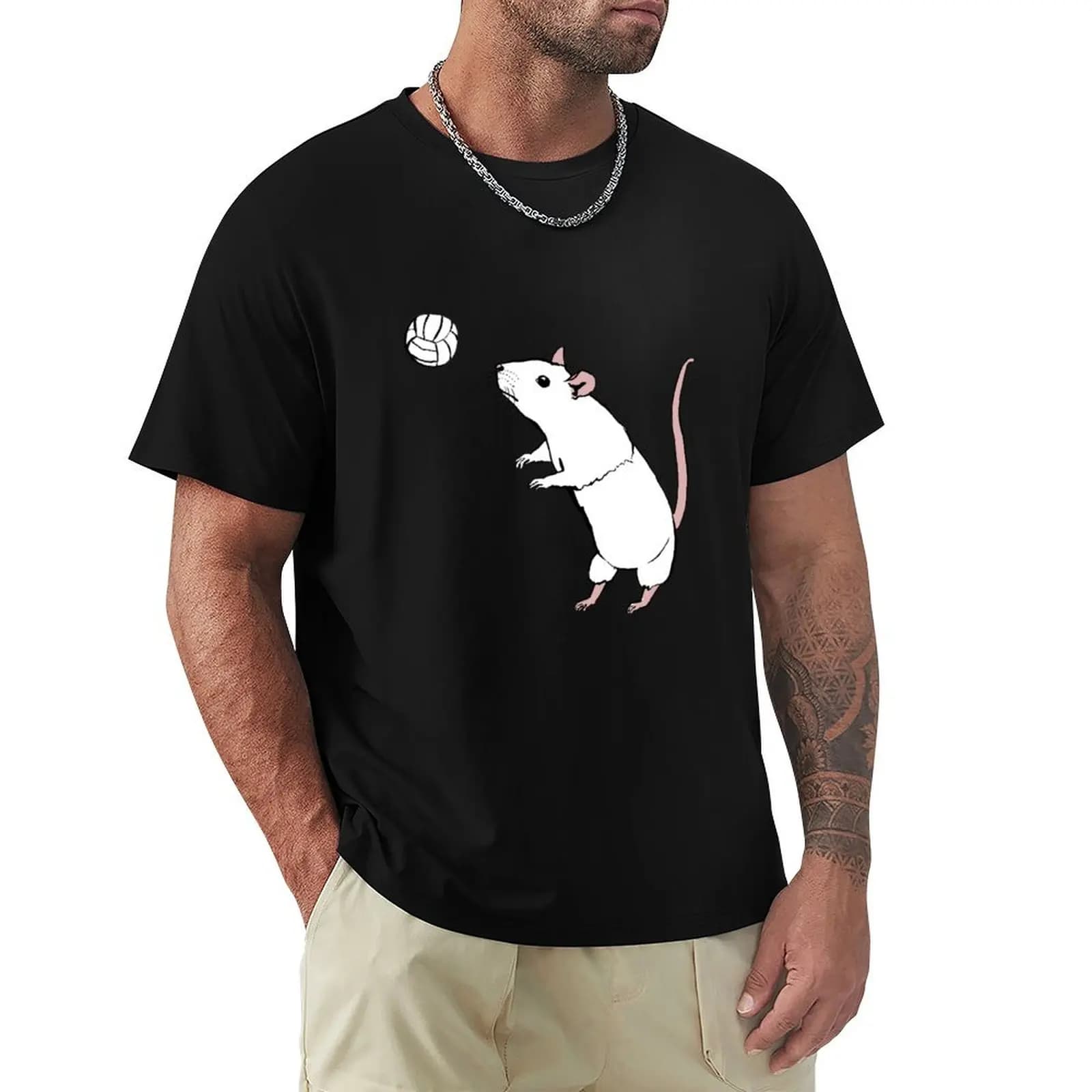 T-shirt da pallavolo Rat, leggera, per allenamento in palestra