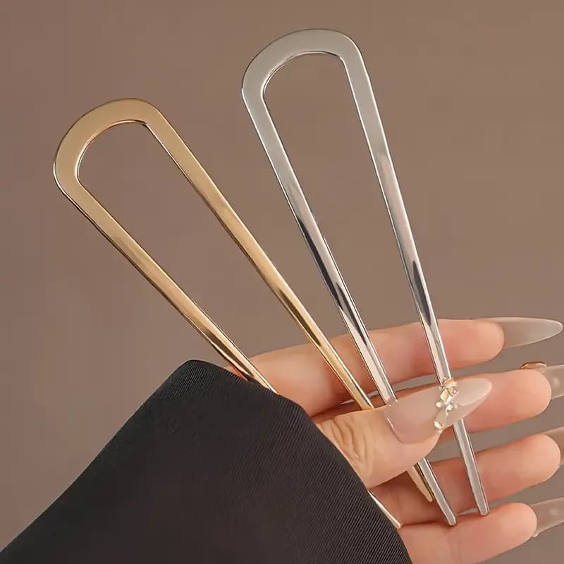 1 pz Forcina per Capelli da Donna a U in Stile Antico, Multifunzionale in Lega, Fermacapelli per Acconciature e Fissaggio Capelli