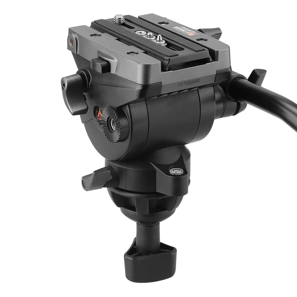 E-IMAGE GH04 Nuova testa fluida per treppiede video a doppia base da 75 mm con base a ciotola