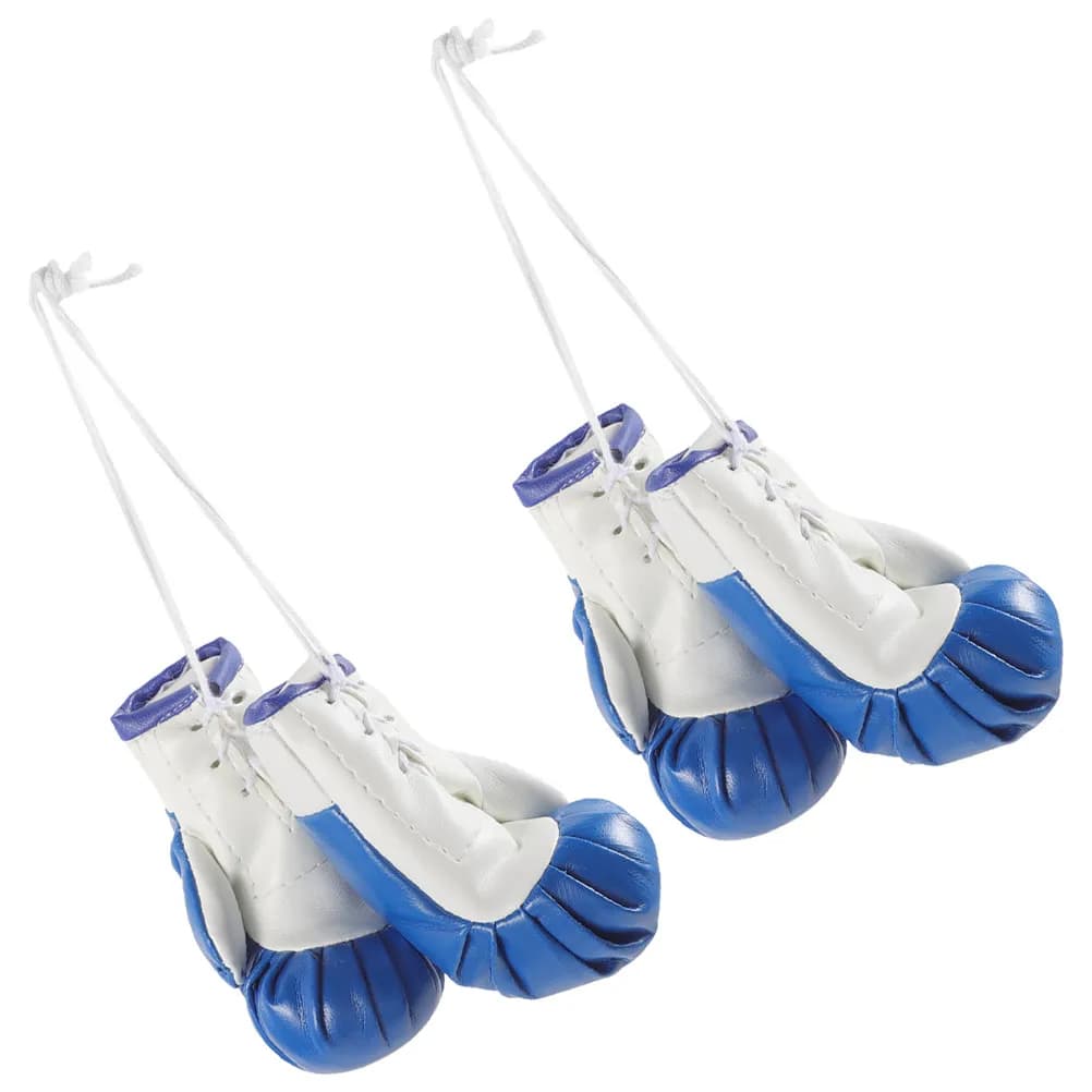 2 Paia di Ciondoli a Forma di Guantoni da Boxe, Mini Guantoni Decorativi da Appendere, Portachiavi per Borse e Zaini, Ornamenti per le Feste