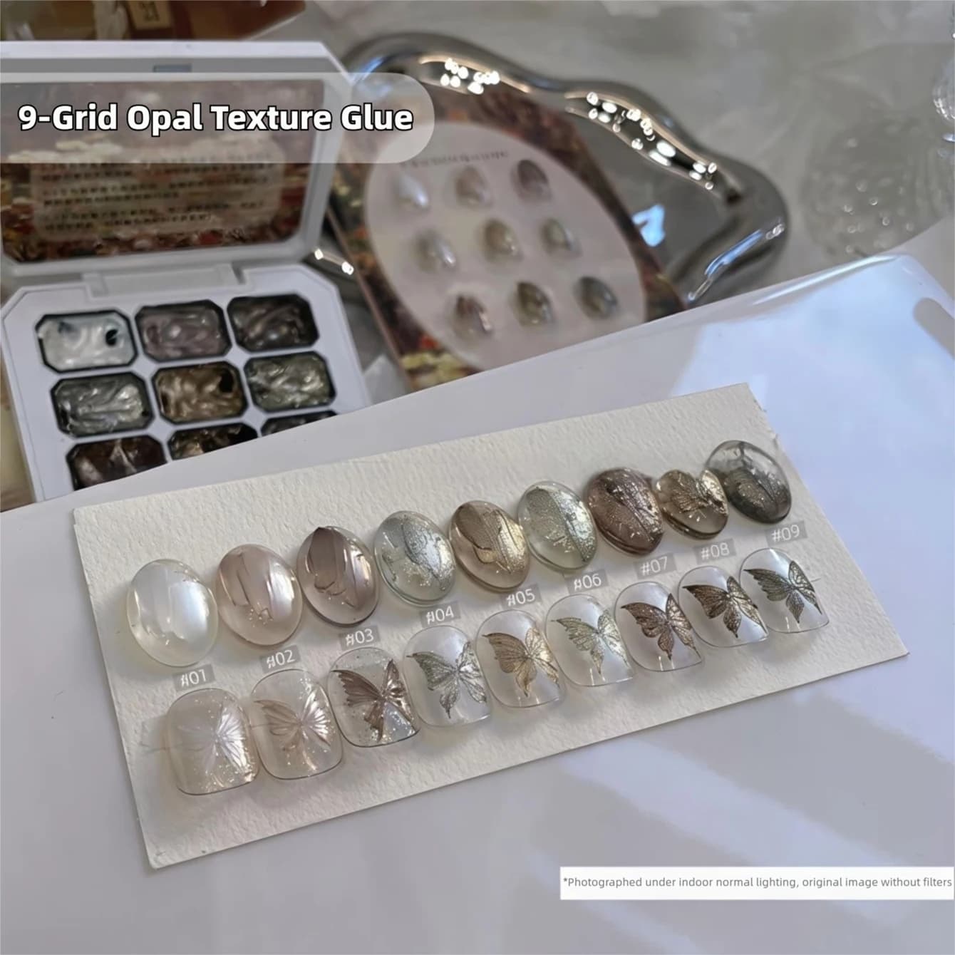 Nuovo Arrivo Estate 2026: Gel Opale a Nove Griglie con Texture, Gel Modellante 3D Effetto Fata a Polimerizzazione Rapida con Texture Stereoscopica