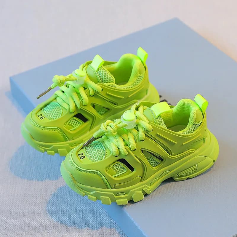 Spring Kids New Sport Shoes Boys Girls Fashion Sneakers Embossed Baby Cute Color Candy Shoes casual Kids Running Shoes