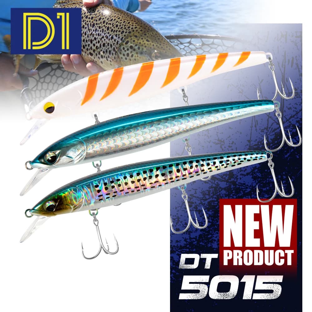 D1 Pesca Mare Richiamo di Pesca 130mm 27g Artificiale Affondamento Duro Wobblers Per Spigola Trota 11 Colori 2021 Attrezzatura da pesca