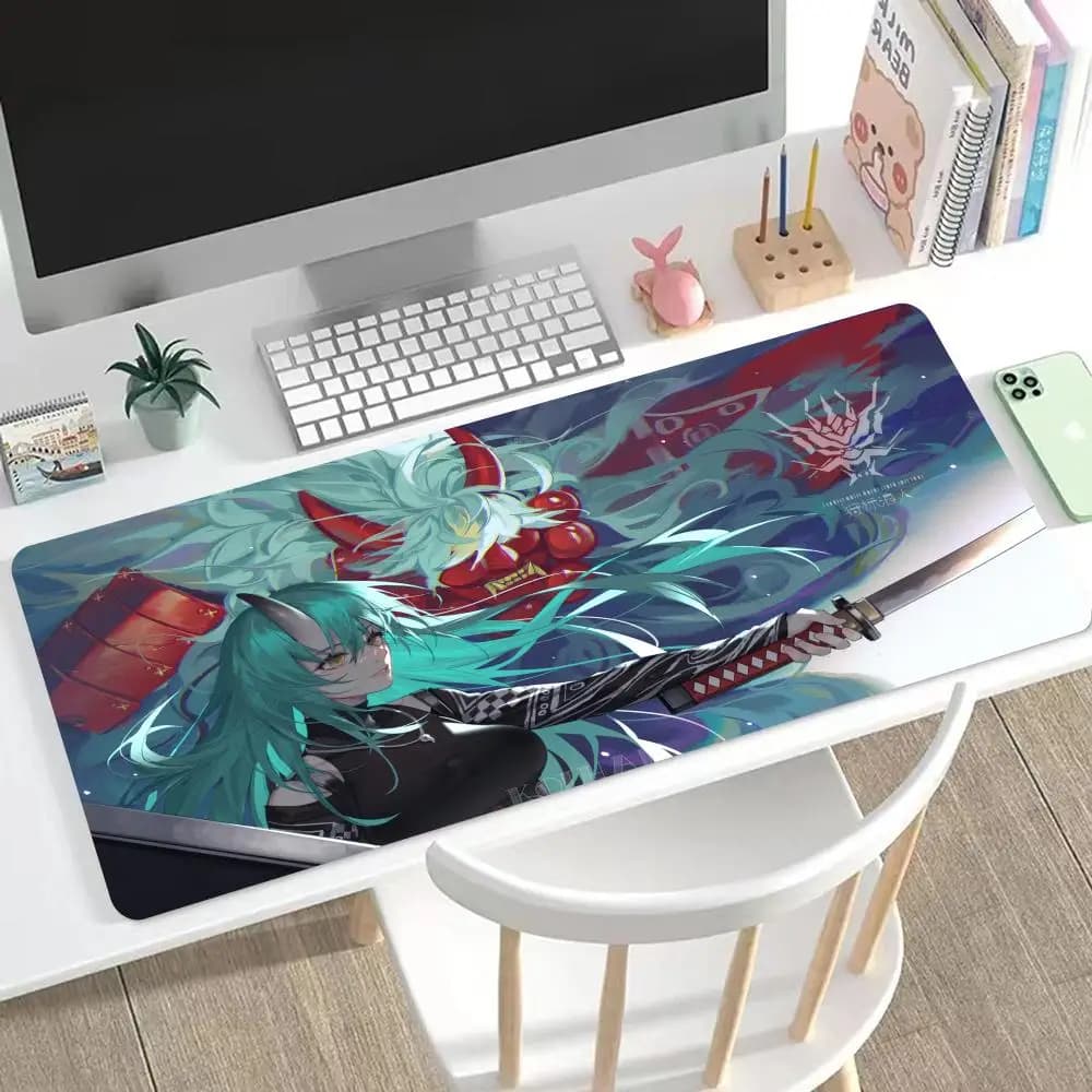 Anime Girl Mouse Pad Cute HD Mousepad Pad Extended Gaming Keyboard LargeMousepad 90x40cm XXL Gamer Mousepad