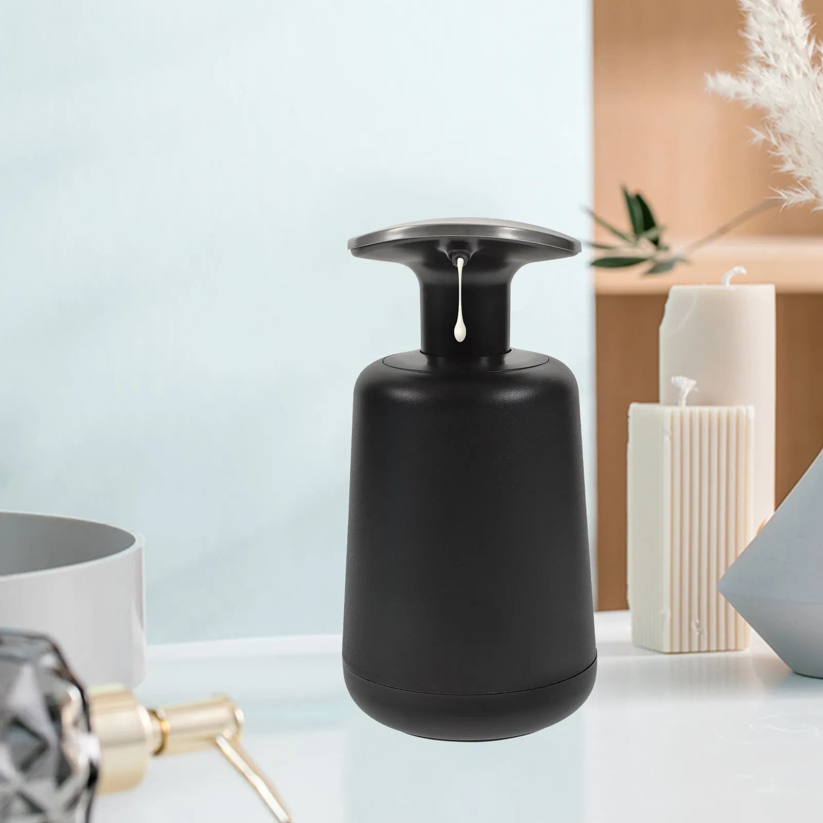 Dispenser per Sapone Liquido a Pressione Manuale, Bottiglia per Lozione, Shampoo, Bagnoschiuma, per Casa, Cucina, Bagno, Ufficio, Hotel, Ristorante