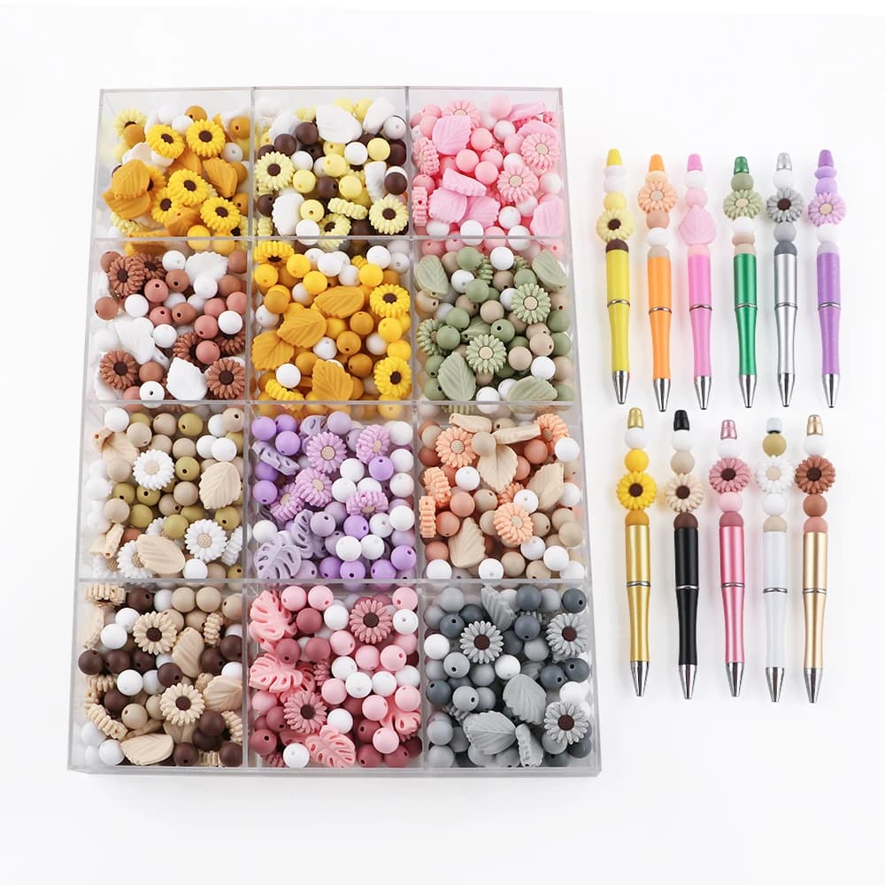 40 pezzi/set perline sfuse in silicone miste per accessori fatti a mano di gioielli con collane e bracciali