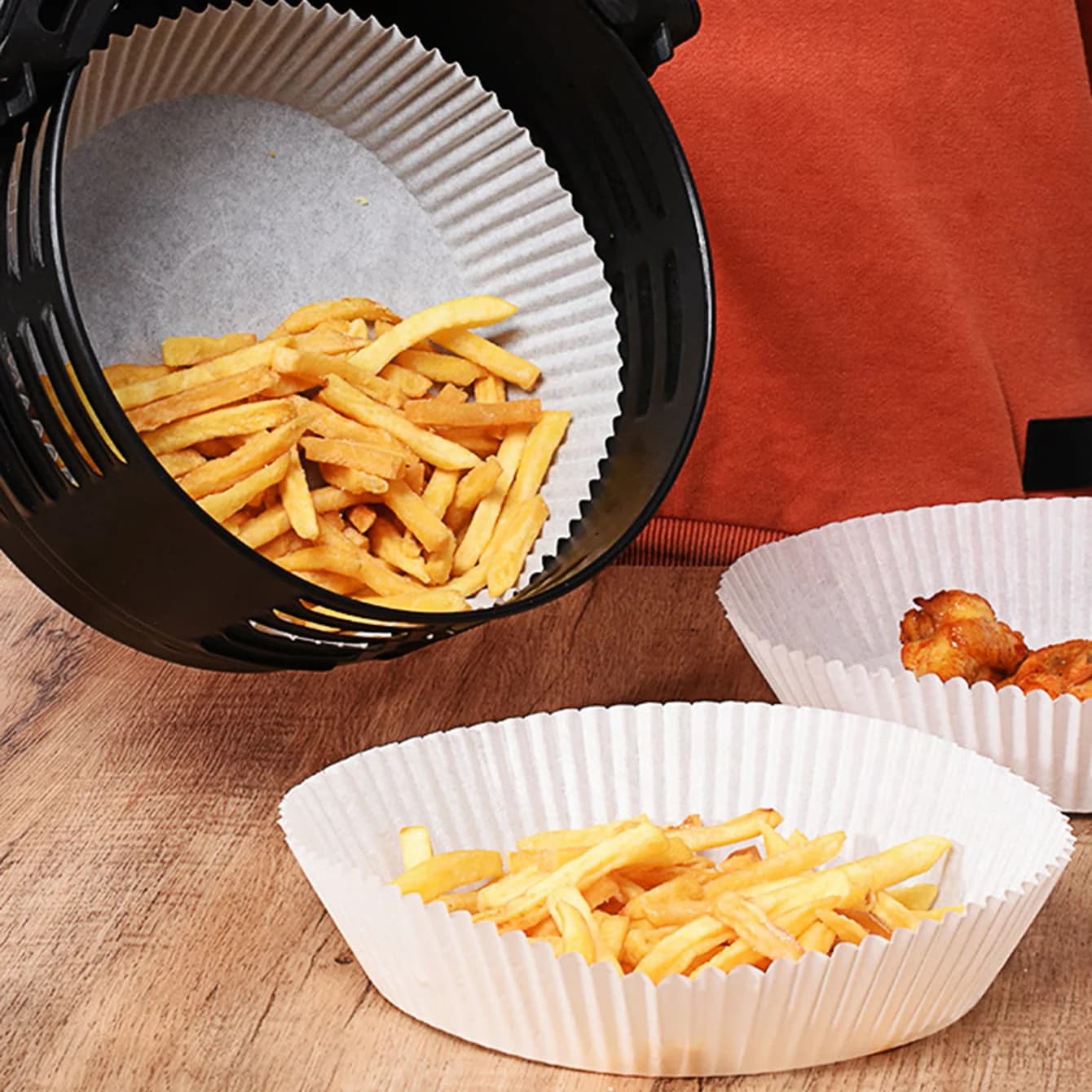 30 pcs special paper air fryer paper for food use oil absorbent paper Barbecue cooking Silicone oil non-stick paper Pad for pots