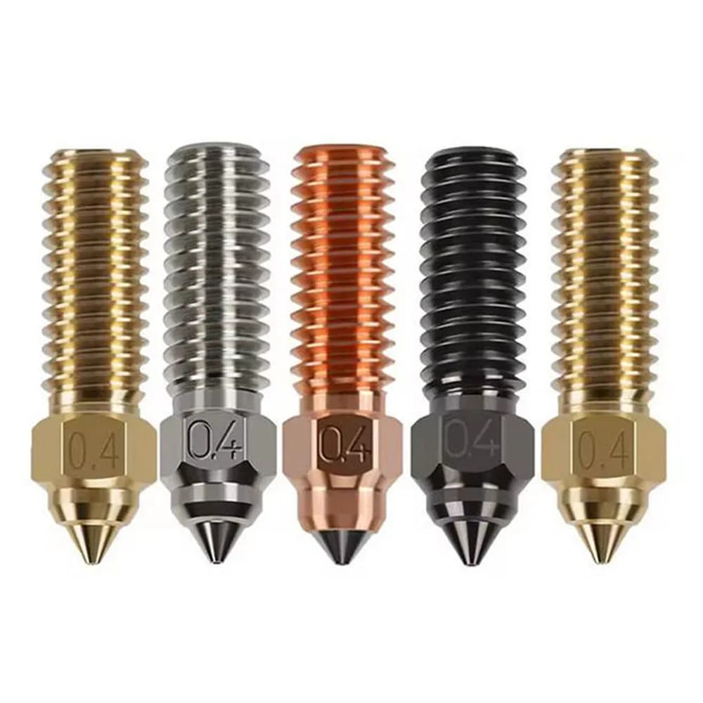 High‑Speed 3D Printer Nozzle Brass Plated Copper Hardened Steel For Creality K1 K1 Max Ender3 V3 KE CR‑M4 Sovol SV06+ SV07 Vyper