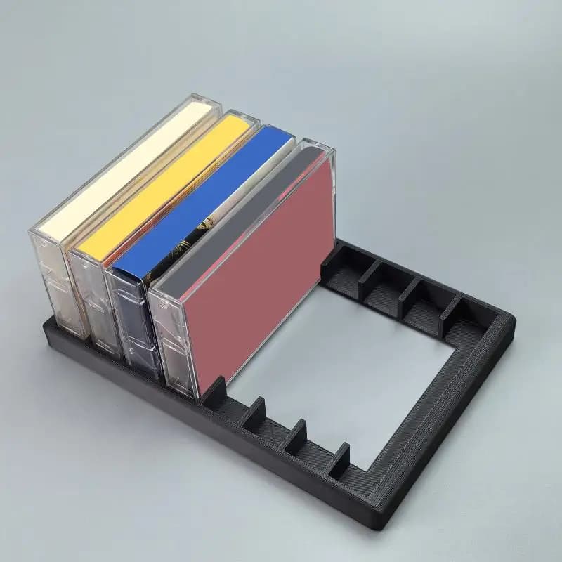 Organizzatore per Cassette Audio con 8/10/12 Slot, Porta Cassette per Studio e Scrivania